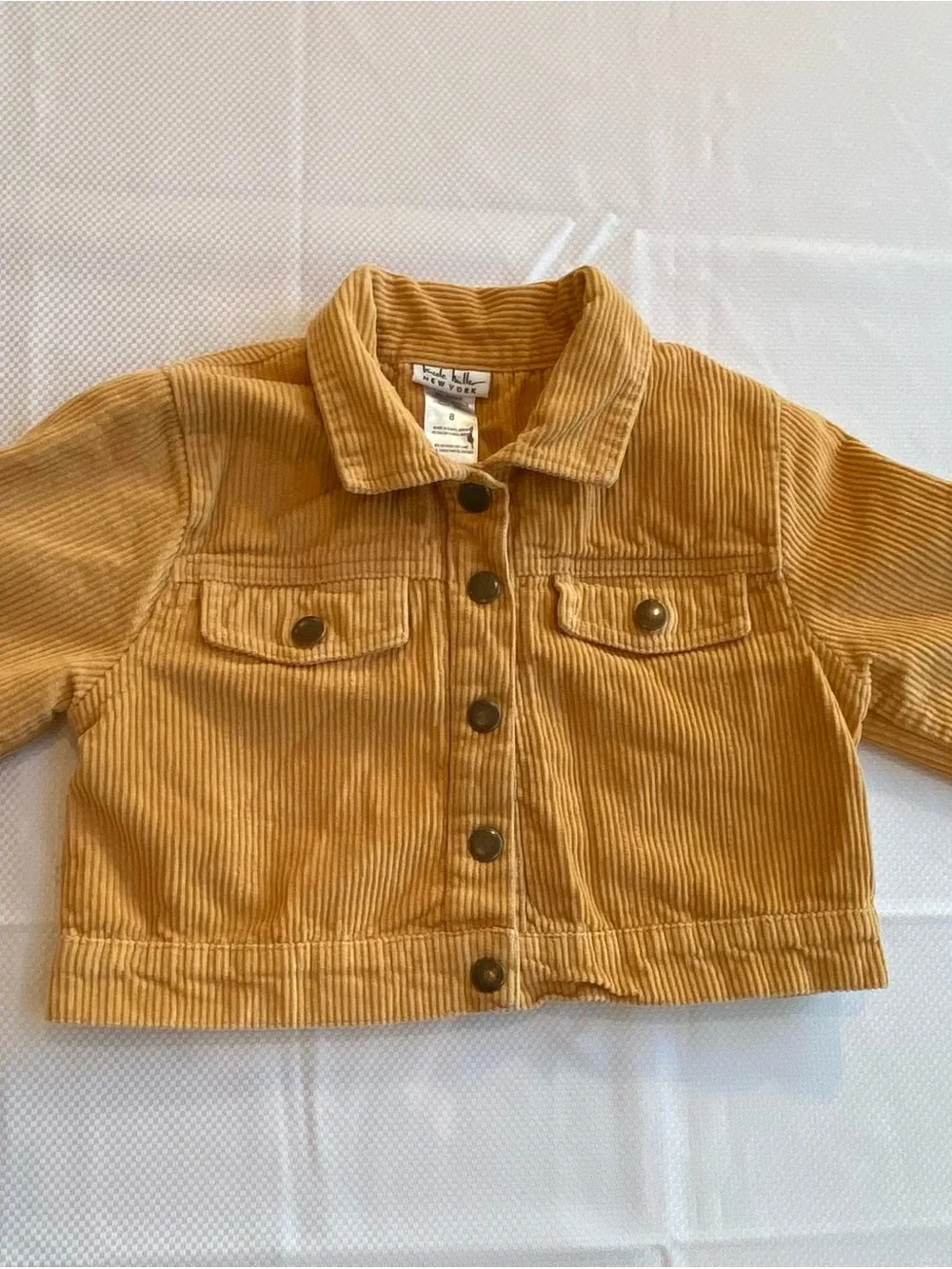 Nicole Miller Kids Corduroy Jean Jacket in Mustard